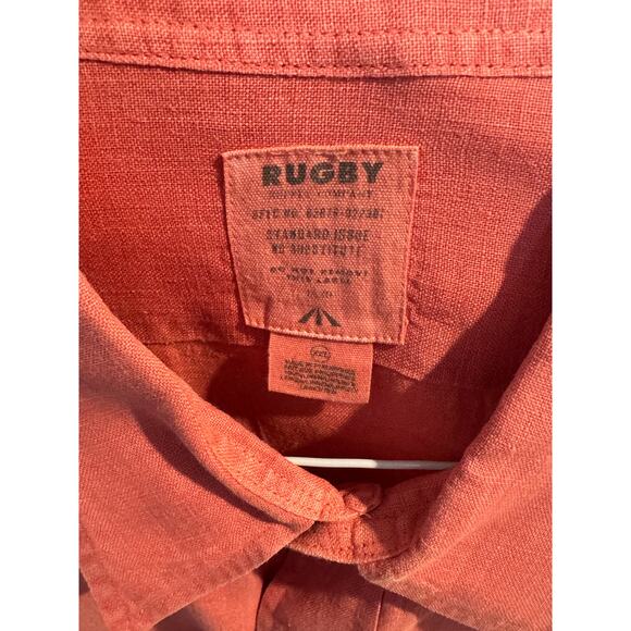 Vintage linen Ralph Lauren rugby button down size xxl - Picture 2 of 6